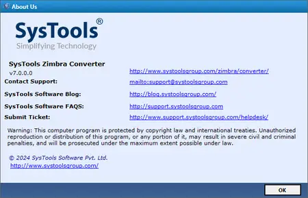 SysTools Zimbra Converter 7.0 Multilingual