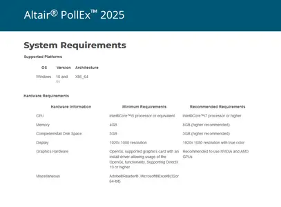 Altair PollEx 2025.1