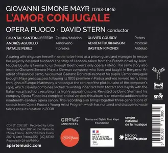 David Stern, Opera Fuoco - Johann Simon Mayr: L'amor conjugale (2021)