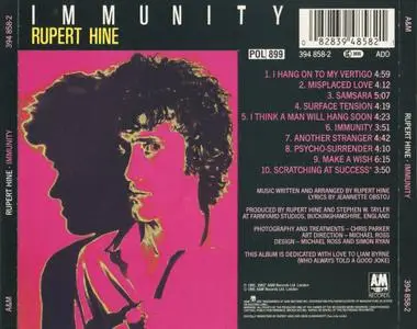 Rupert Hine - Immunity (1981)