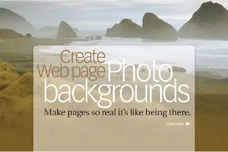 Create Web page photo backgrounds