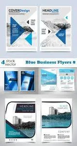 Vectors - Blue Business Flyers 8