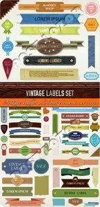 Vintage badges and label elements set vector