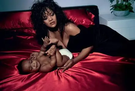 Rihanna, A$AP Rocky and their baby by Inez van Lamsweerde & Vinoodh Matadin for British Vogue March 2023