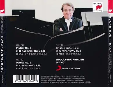 Rudolf Buchbinder - Johann Sebastian Bach: Partitas BWV 825 & 826, English Suite BWV 808 (2015)