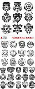 Vectors - Football Retro Labels 5