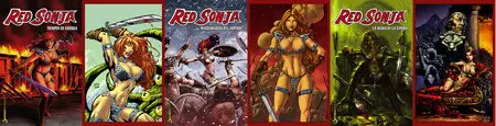 Red Sonja: Tiempos de Guerra (tomo 10), Maquinarias del Imperio (tomo 11) y La Reina de la Espada (tomo 15)