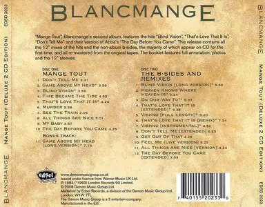 Blancmange - Mange Tout (1984) 2CD Deluxe Expanded Remastered 2008