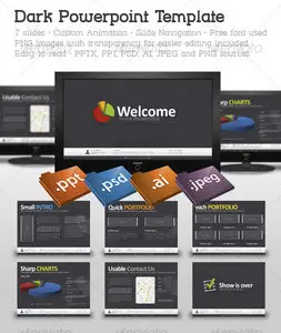 GraphicRiver - Dark Powerpoint Template