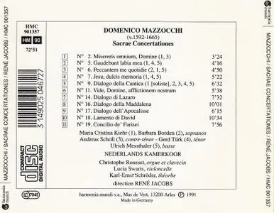 René Jacobs, Nederlands Kamerkoor - Domenico Mazzocchi: Sacrae Concertationes (1991)