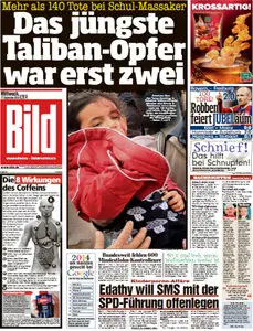Bild Zeitung vom 17 Dezember 2014