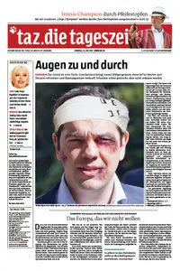 Tageszeitung TAZ vom 14 Juli 2015