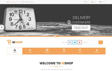 HotbootStrap - MShop – E-Commerce and Delivery Agency Template