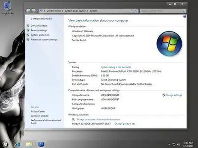 Windows 7 Dark Ultimate Netbook Edition SP1 (January 2011)