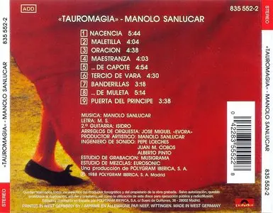 Manolo Sanlúcar – Tauromagia (1988)