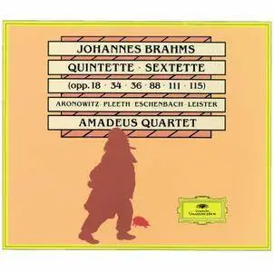 Johannes Brahms, Amadeus Quartet - Brahms: Quintets and Sextets (Opp.18 - 34 - 36 - 88 - 111 - 115)  (1987)