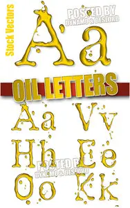 Oil letters - Stock Vectors