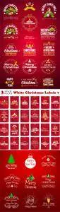 Vectors - White Christmas Labels 7