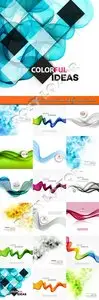 Abstract curved lines background vector