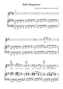 Hello Happiness - Bette Midler, The Drifters, The Jackson 5 (Piano-Vocal-Guitar (Piano Accompaniment))