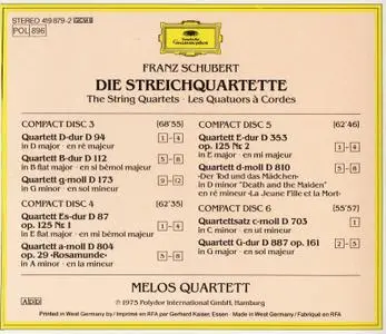Melos Quartett - Schubert: String Quartets (1998)