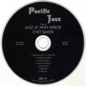 Chet Baker - Jazz At Ann Arbor (1954) {Pacific Jazz Japan Mini LP TOCJ-9441 rel 2002}