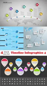 Vectors - Timeline Infographics 4