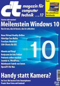 ct Magazin für Computertechnik No 17 vom 25. Juli 2015