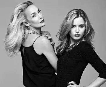 Jerry Hall and Georgia May Jagger by Max Abadian for ELLE Brazil August 2013