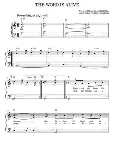 The Word Is Alive - Casting Crowns, Steven Curtis Chapman (Easy Piano)