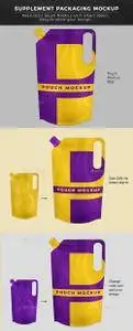 Stand Up Pouch W/ Spout And Handle Mockup 21517829