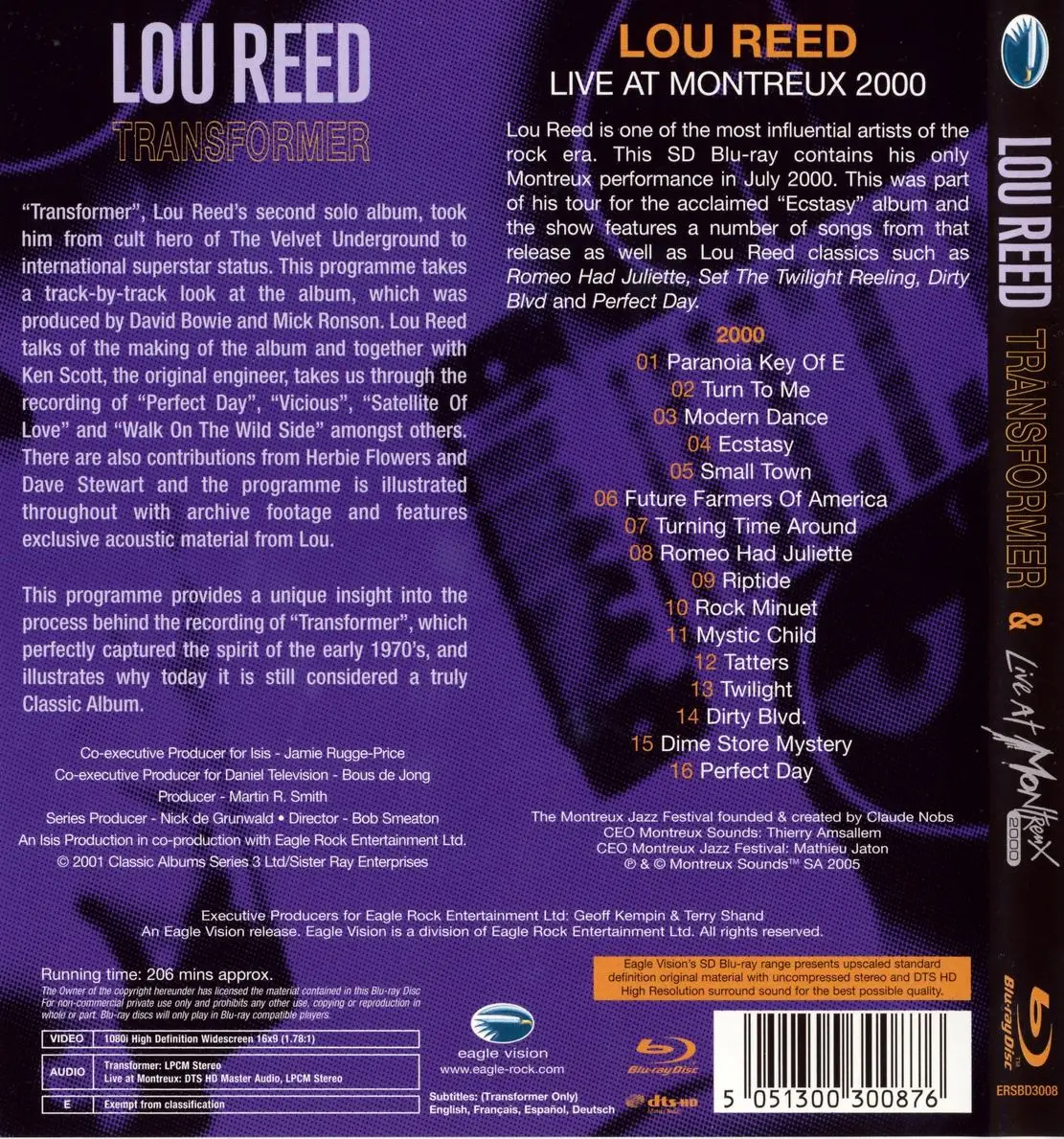 Lou Reed - Transformer (Classic Albums) & Live At Montreux 2000 (2014