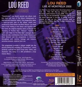 Lou Reed - Transformer (Classic Albums) & Live At Montreux 2000 (2014) [BLU-RAY] {Eagle Vision}