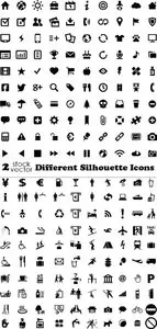 Vectors - Different Silhouette Icons