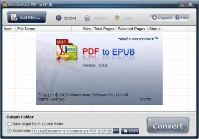 Wondershare PDF to EPUB Converter 3.0.0.1 