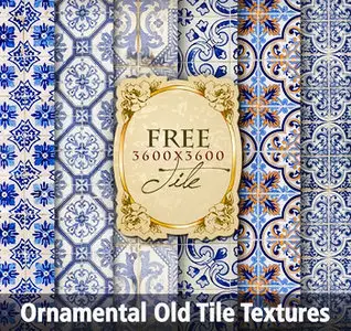 Ornamental old tile textures