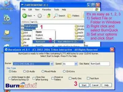 BurnQuick ver. 4.8.4.1 - Data/Audio CD/DVD Burner