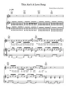 This Ain't A Love Song - Scouting For Girls (Piano-Vocal-Guitar (Piano Accompaniment))