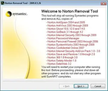 Norton Removal Tool 2009.0.5.40 (FREEWARE, RS, ES LINK)
