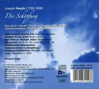 Wolgang Gönnenwein, Orchester der Ludwigsburger Festspiele, Süddeutsches Madrigalchor - Joseph Haydn: Die Schopfung (2006)