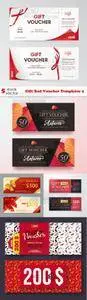 Vectors - Gift Red Voucher Templates 4