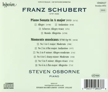 Steven Osborne - Franz Schubert: Moments musicaux; Piano Sonata D959 (2025)