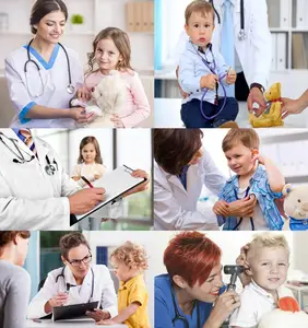 Professional children's pediatrician on survey patient