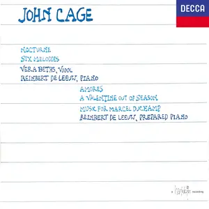 Reinbert de Leeuw - John Cage- Nocturne; Six Melodies, etc (1980/2025) [Official Digital Download]