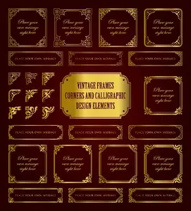 Gold decorative elements