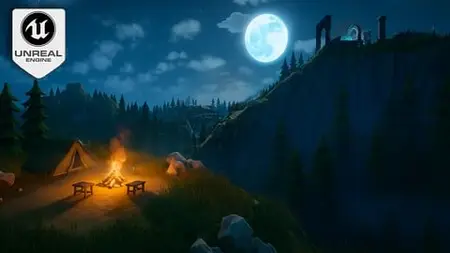 Unreal Engine 5 Stylized Night Environment
