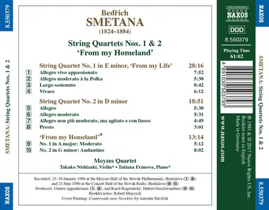 Moyzes Quartet - Bedřich Smetana: String Quartets No. 1 "From my Life" & No. 2 (1991)