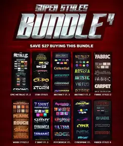 80+ Super Styles Bundle for Photoshop