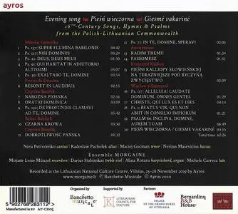 Ensemble Morgaine - Evening Song: 16th-Century Songs, Hymns & Psalms from the Polish-Lithuanian Commonwealth (2020)