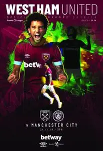 West Ham United Official Programmes – 25 November 2018